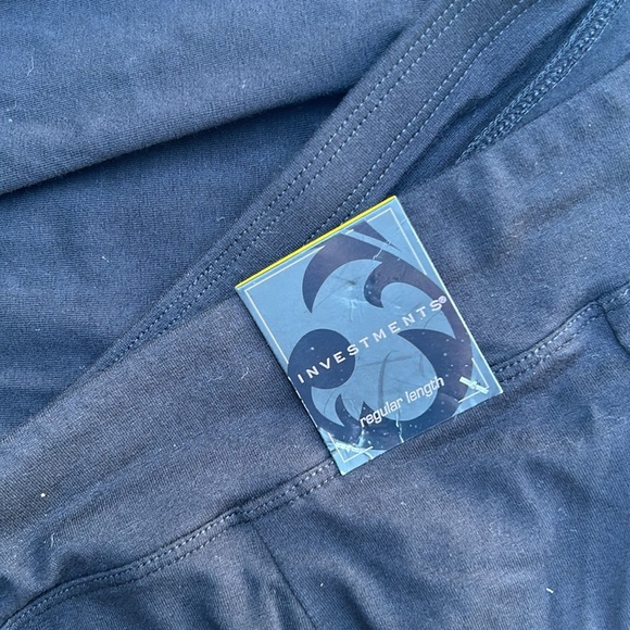 NWT Investments Soft Black Bootcut Regular Length Pull on Pants Size M R Med - Picture 3 of 6